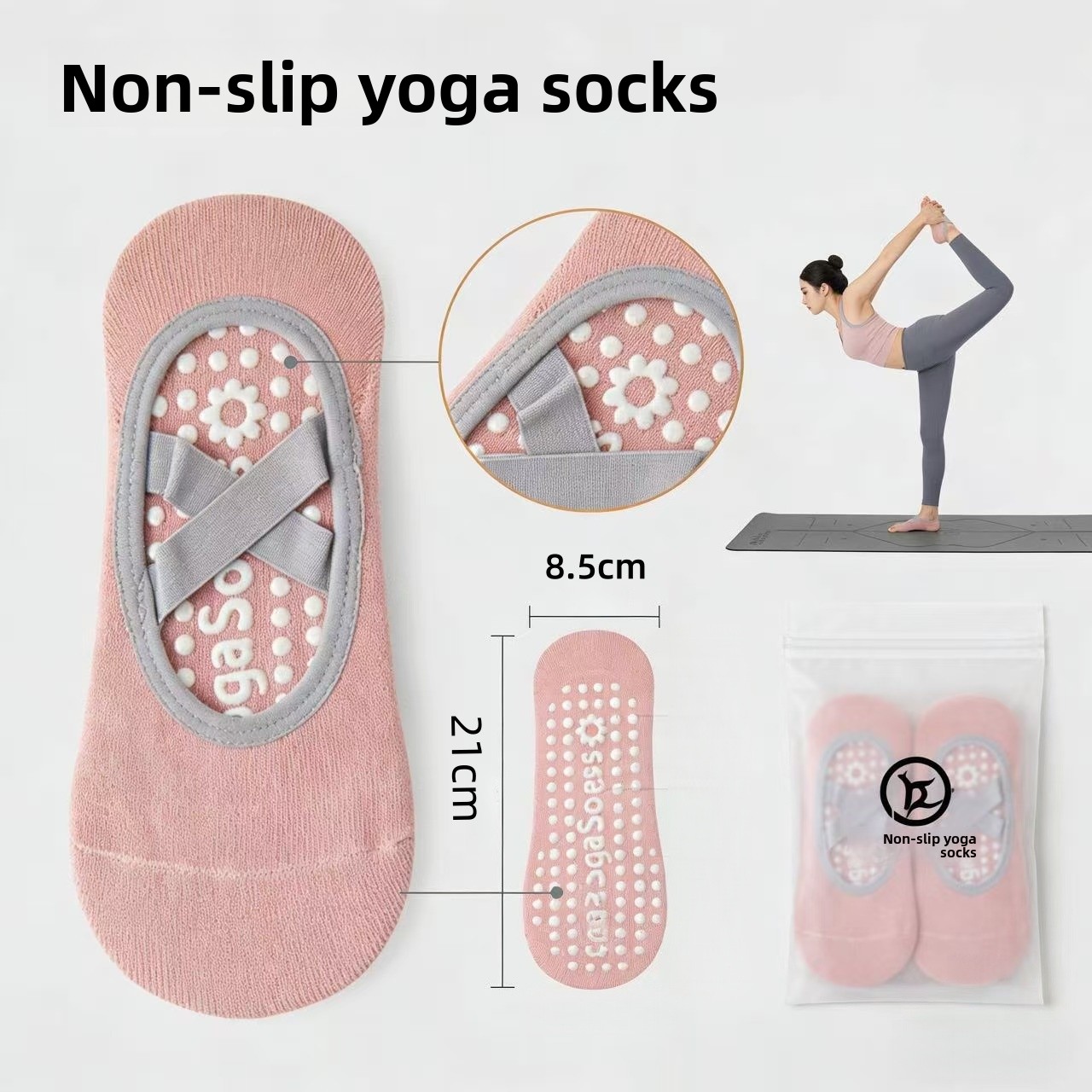 Pilates Yoga Sport - 여성 요가 양말 실리콘 미끄럼 방지