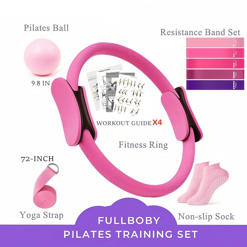 Pilates Yoga Resistance Ring - 9종/세트 요가 피트니스 키트 (필라테스 링,