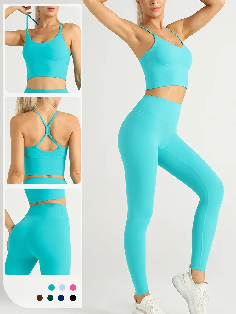 Pilates Yoga Clothes - 2 조각 요가 의류 여성 운동복