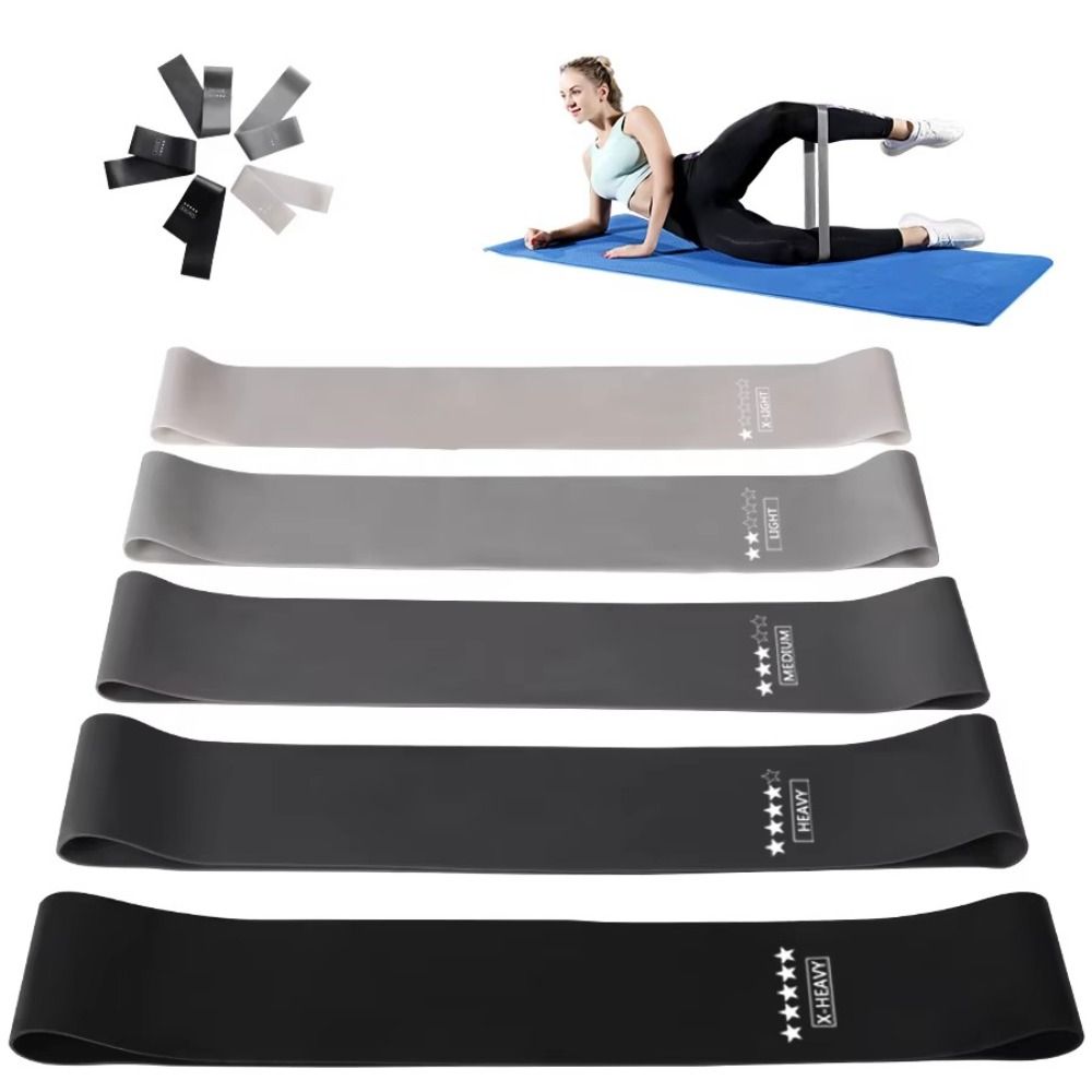 Pilates Yoga Sport - 5Pcs TPE 피트니스 저항 밴드 스트레칭