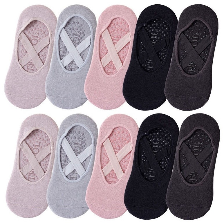 Pilates Yoga Grip Socks - 1/3 쌍 요가 양말 여성용 면