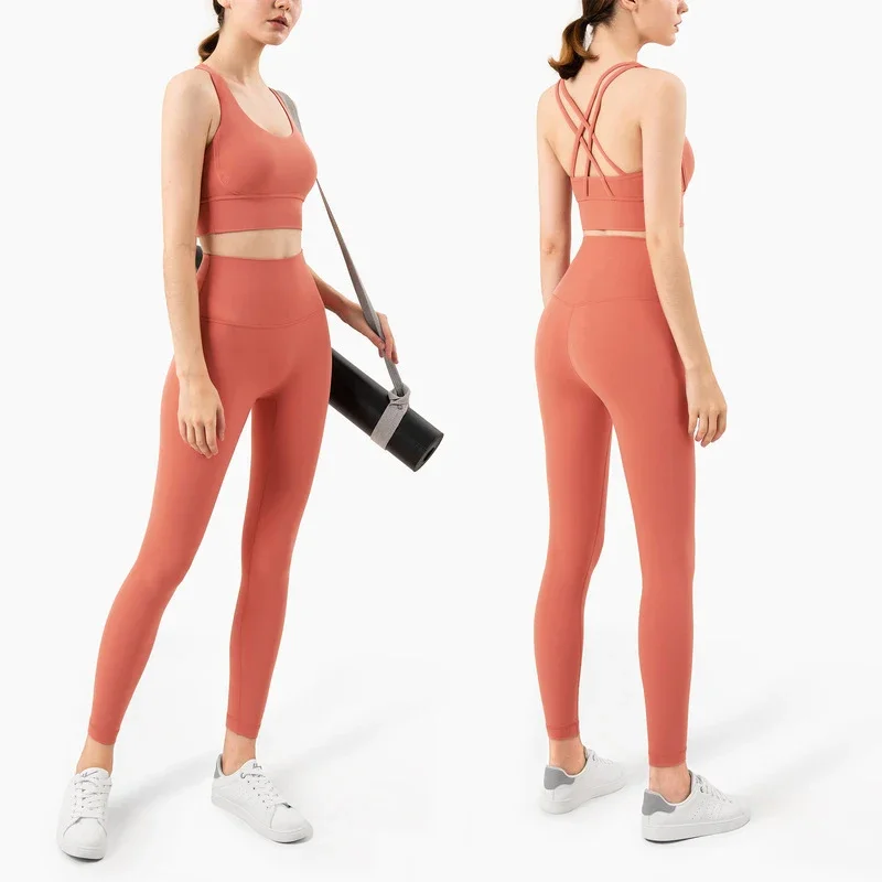 Pilates Yoga Wrap Top - 여름 새로운 2 조각 요가 의류