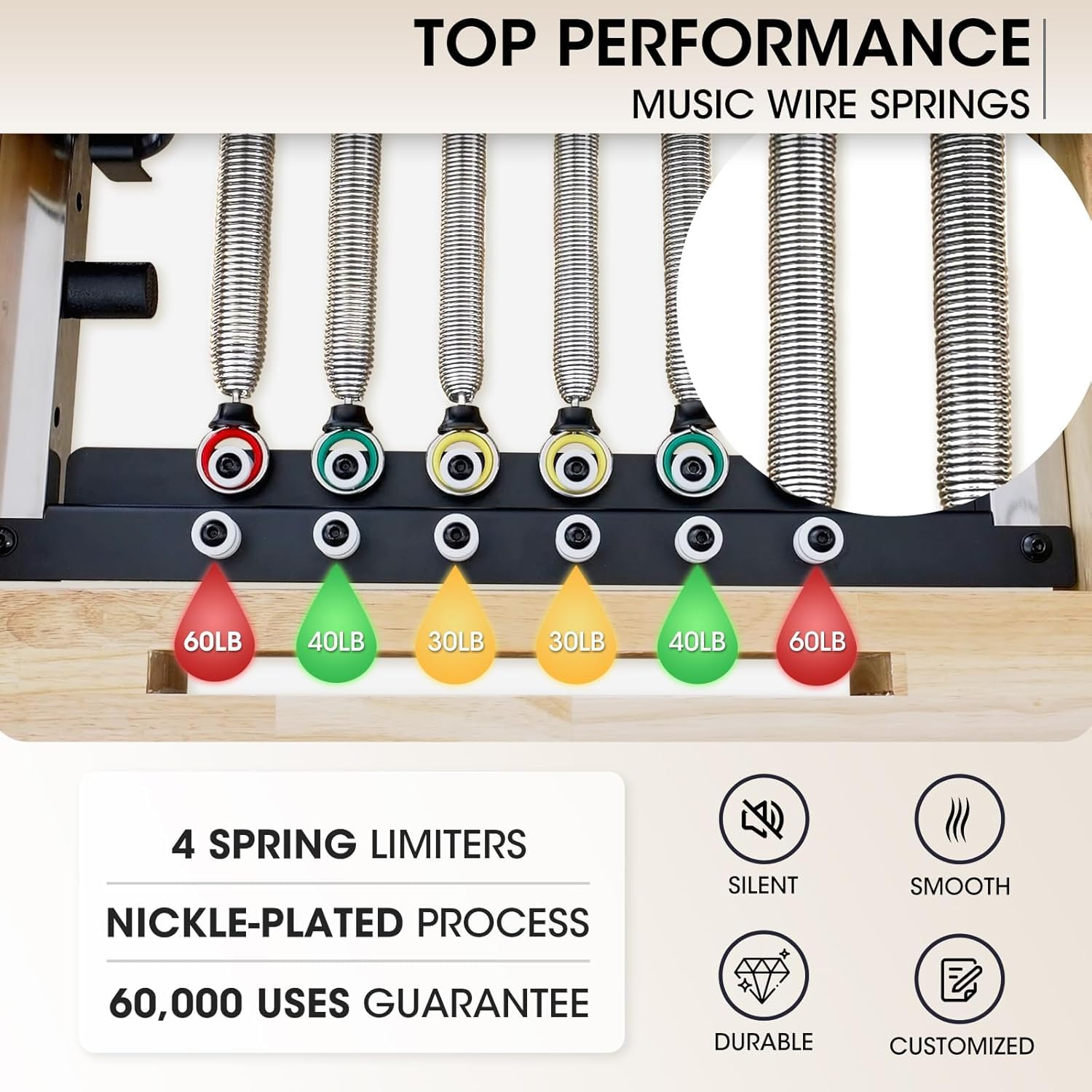 나무 필라테스 리포머 머신 (스프링, 시팅 박스, 점프 - Pilates Reformer Spring 리뷰 및 가격