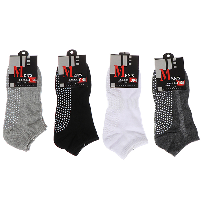 새로운 1 쌍 고품질 남성용 코튼 미끄럼 방지 요가 양 - Pilates Yoga Grip Socks 리뷰 및 가격