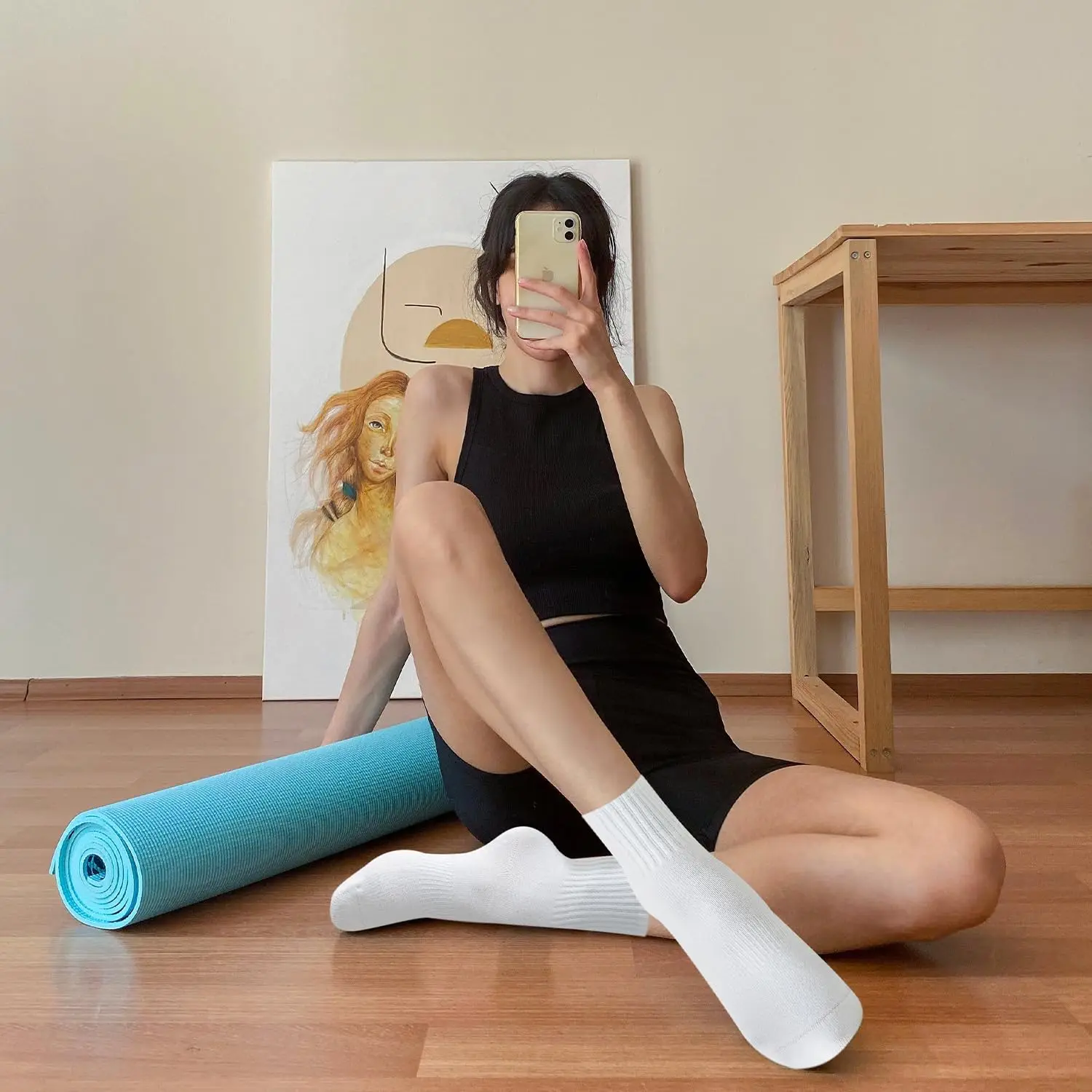 여성용 요가 양말 4켤레, 단색 미드솔 미끄럼 방지 그 - Pilates Yoga Grip Socks 리뷰 및 가격