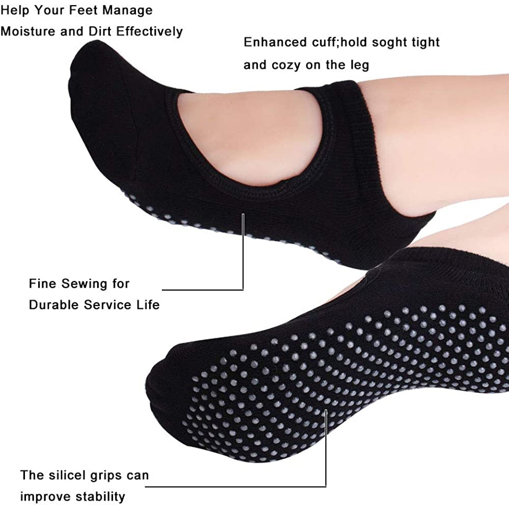 등이없는 미끄럼 방지 피트니스 필라테스 양말 코튼 여성 - Pilates Yoga Grip Socks 리뷰 및 가격