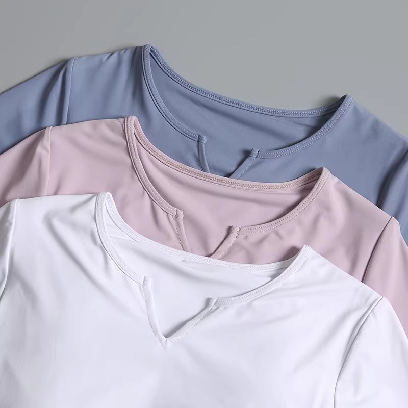 여성용 가슴 패드 내장 요가탑 여름 필라테스 트레이닝  - Pilates Yoga Wrap Top 리뷰 및 가격
