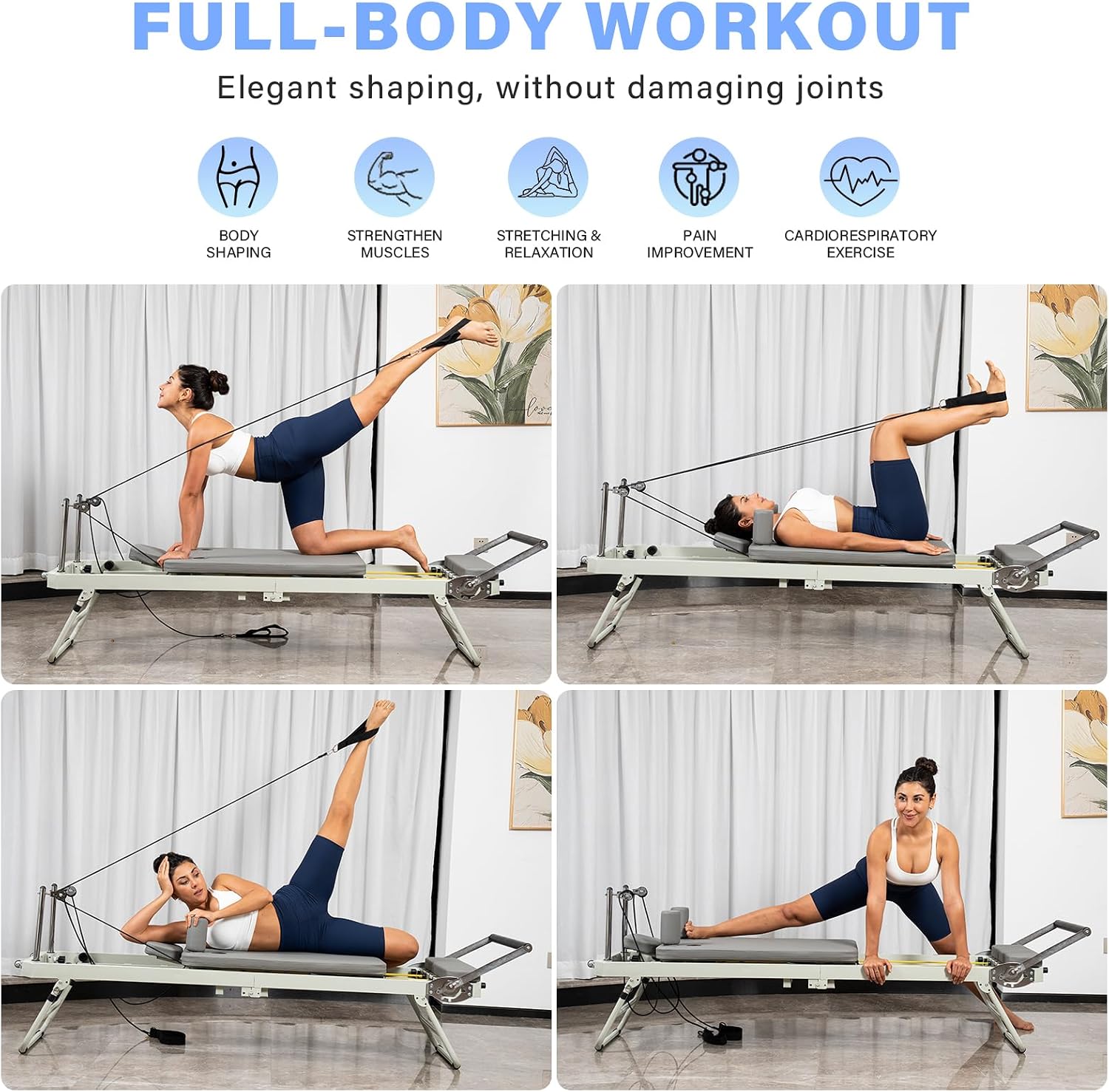 필라테스 리포머, 접이식 홈짐용 리포머 필라테스 기구, - Pilates Reformer Spring 리뷰 및 가격