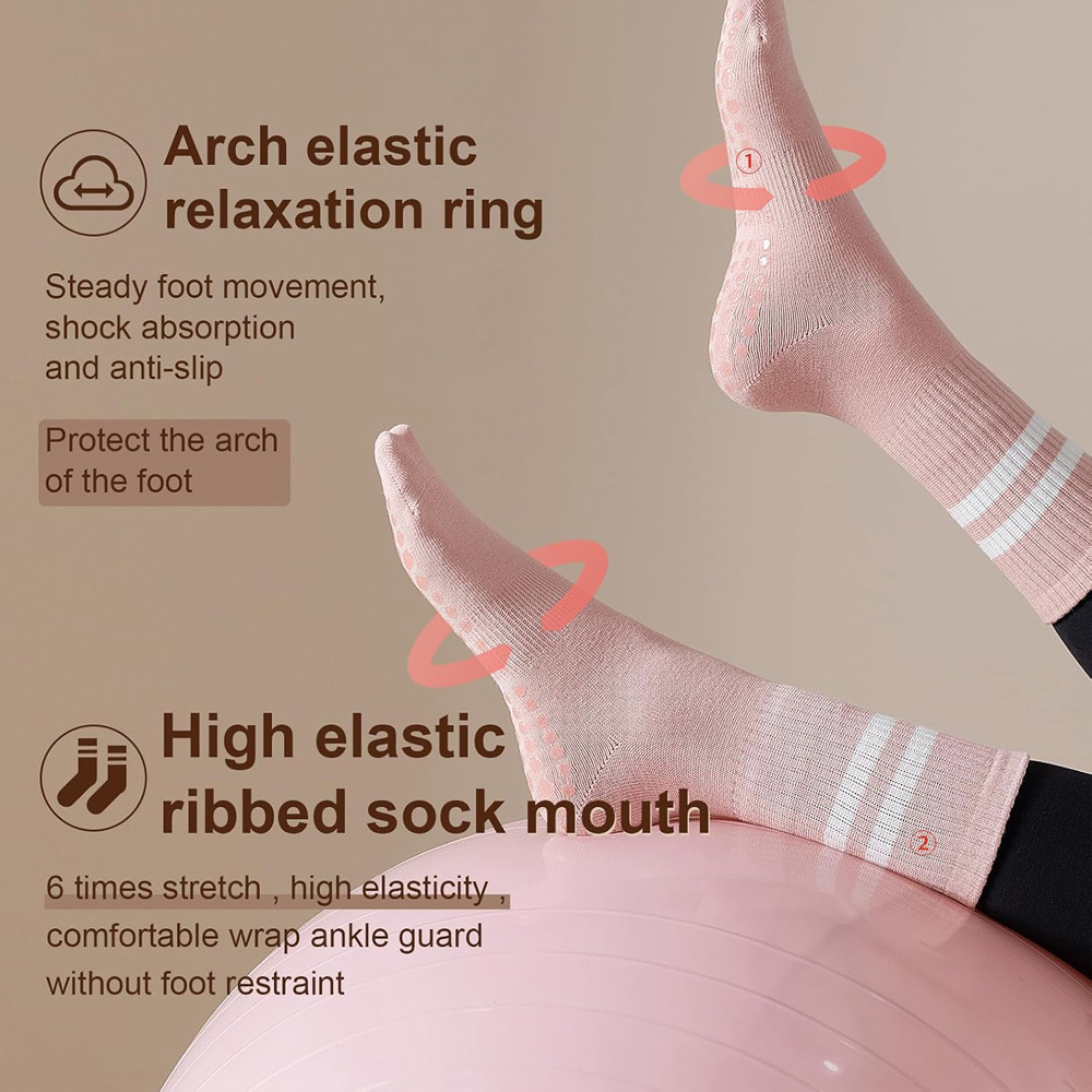 여성용 그립이 있는 요가 필라테스 양말, 바레, 발레, - Pilates Yoga Grip Socks 리뷰 및 가격
