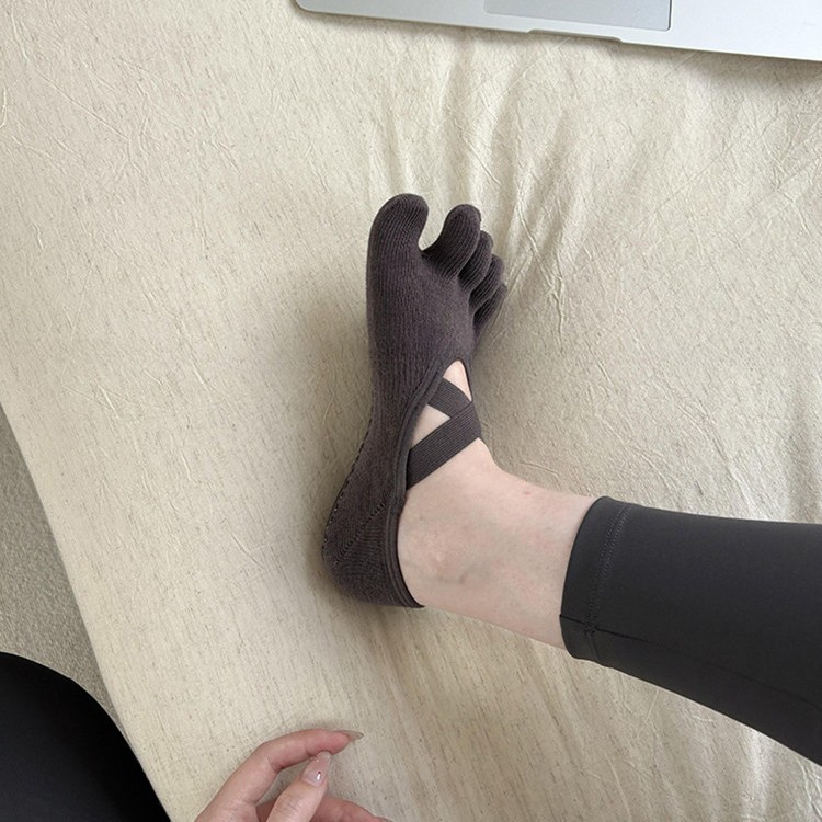 여성용 크리스크로스 스트랩 5발가락 요가 양말, 미끄럼 - Pilates Yoga Grip Socks 리뷰 및 가격