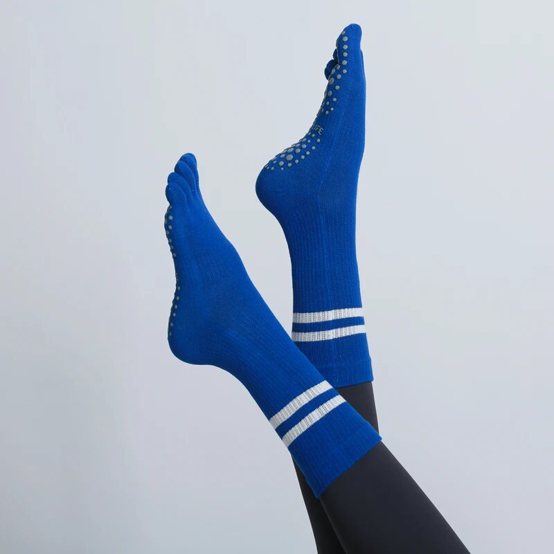 여성 통기성 요가 양말 미드 튜브 미끄럼 방지 다섯 손 - Pilates Yoga Grip Socks 리뷰 및 가격