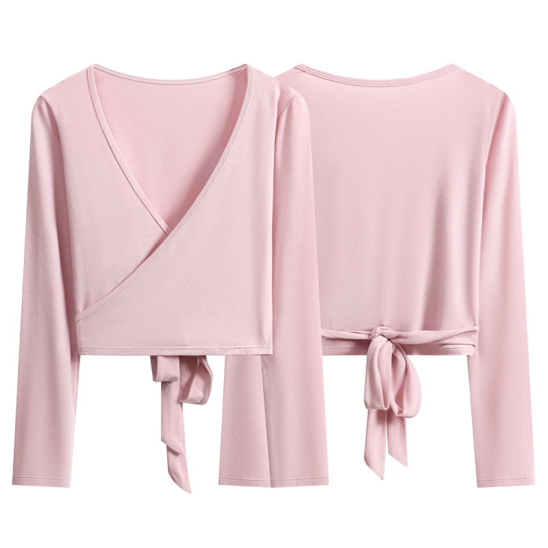 DRUR 롱 슬리브 랩 요가탑, 백 타이 슬림핏 딥 V - Pilates Yoga Wrap Top 리뷰 및 가격