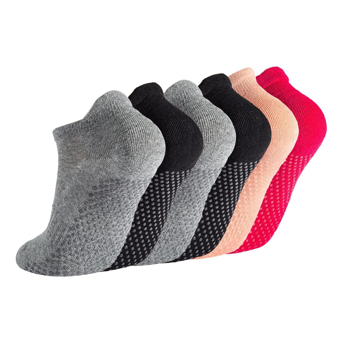 여성용 필라테스 미끄럼 방지 요가 양말, 그립이 있는  - Pilates Yoga Grip Socks 리뷰 및 가격